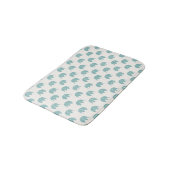 Tapis De Bain Motif mignon turquoise d'éléphant (Angle)