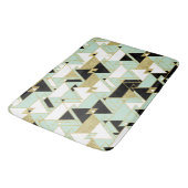 Tapis De Bain Motif Mint Gold Black White Boho Glam Triangles (Angle)