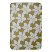 Tapis De Bain Motif moderne blanc doré à lys (devant Vertical)