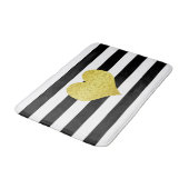 Tapis De Bain Motif Moderne De Grandes Blancs Et Noires (Angle)