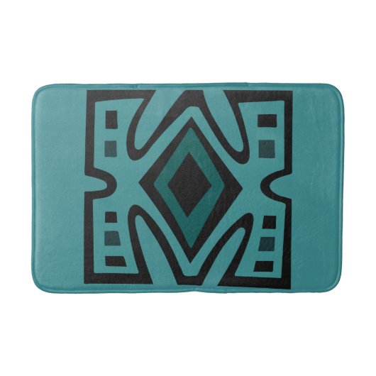 Tapis De Bain motif moderne et tribal africain (Devant)
