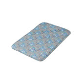 Tapis De Bain Motif moderne gris et bleu Holiday Snowflakes (Angle)