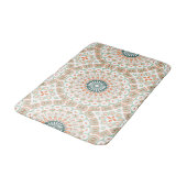 Tapis De Bain Motif moderne orange et vert Mandala (Angle)