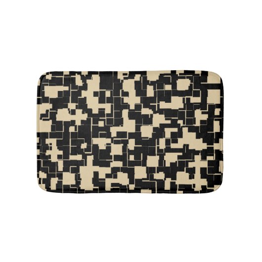 Tapis De Bain Motif moderne tendance - Noir/Tan(Changeable) (Devant)