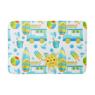 Tapis De Bain Motif monographique de l'été et de la plage
