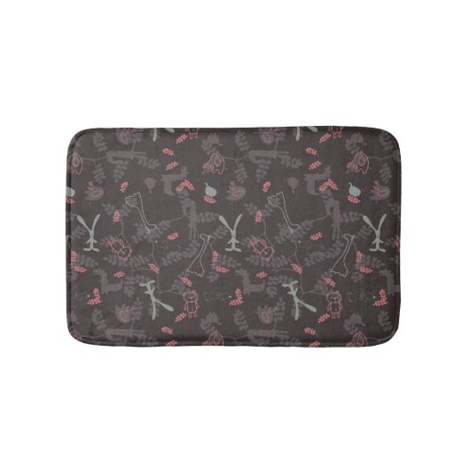 Tapis De Bain motif montrant les animaux 1 de bébé (Devant)