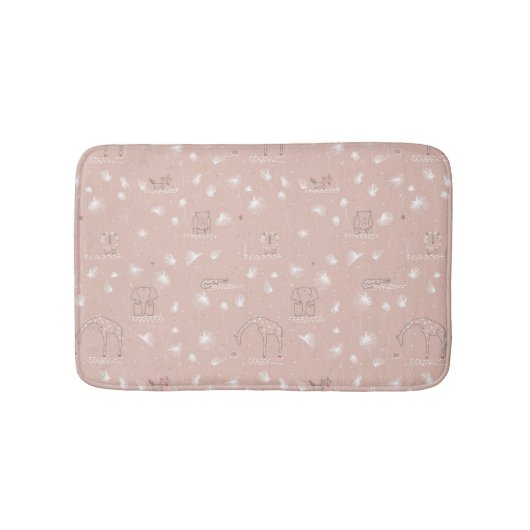 Tapis De Bain motif montrant les animaux mignons de jungle de (Devant)