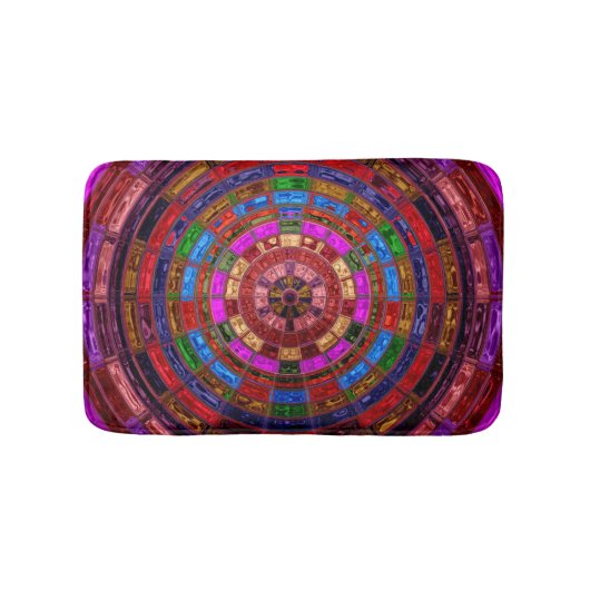 Tapis De Bain Motif mosaïque Abstrait #4 (Devant)