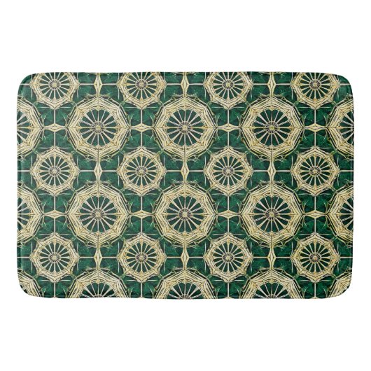 Tapis De Bain Motif multicolore vert (Devant)