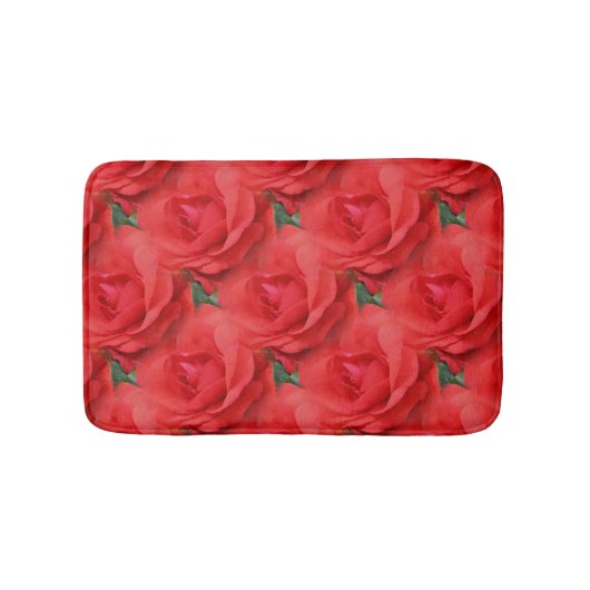 Tapis De Bain Motif naturel de Red Roses (Devant)