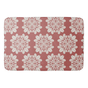 Tapis De Bain motif naupaka de quilt hawaïen