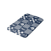 Tapis De Bain Motif nautique bleu (Angle)