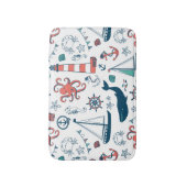 Tapis De Bain Motif nautique de couleur mignonne (Devant (Vertical))