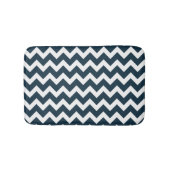 Tapis De Bain Motif Navy Blue And White Chevron (Devant)