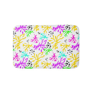 Tapis De Bain motif néon multicolore Abstrait