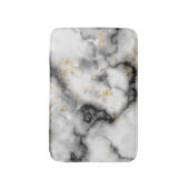 Tapis De Bain Motif noir blanc gris et marbre or (Devant (Vertical))