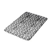Tapis De Bain Motif noir de courses de brosse (Angle)