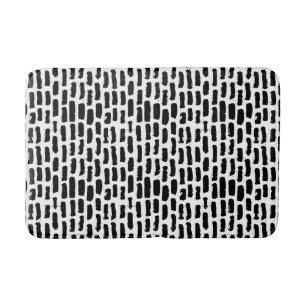 Tapis De Bain Motif noir de courses de brosse