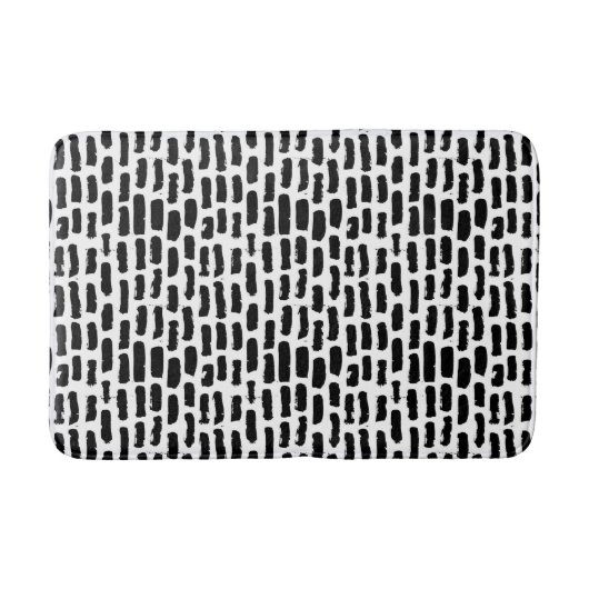 Tapis De Bain Motif noir de courses de brosse (Devant)