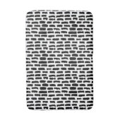 Tapis De Bain Motif noir de courses de brosse (Devant (Vertical))