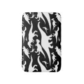 Tapis De Bain Motif noir et blanc de dinosaure (Devant (Vertical))