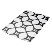 Tapis De Bain Motif noir et blanc Flake (Angle)