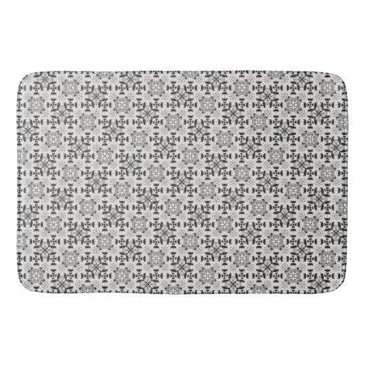 Tapis De Bain Motif noir et blanc unique (Devant)