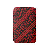 Tapis De Bain Motif Noir Et Rouge Moderne (Devant (Vertical))