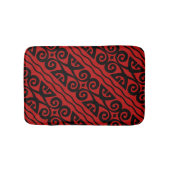 Tapis De Bain Motif Noir Et Rouge Moderne (Devant)
