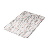 Tapis De Bain Motif noir orange élégant (Angle)