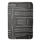 Tapis De Bain Motif numérique africain noir et blanc (devant Vertical)