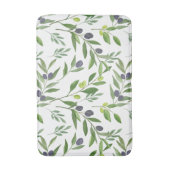 Tapis De Bain Motif olive aquarelle (Devant (Vertical))