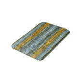 Tapis De Bain Motif ondulé jaune et bleu unique (Angle)