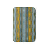 Tapis De Bain Motif ondulé jaune et bleu unique (Devant (Vertical))
