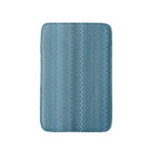 Tapis De Bain Motif ondulé zigzag gris bleu (Devant (Vertical))