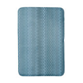 Tapis De Bain Motif ondulé zigzag gris bleu (Devant (Vertical))