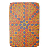 Tapis De Bain Motif Orange Et Bleu (devant Vertical)
