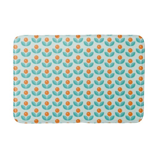 Tapis De Bain Motif orange géométrique de style scandinave (Devant)