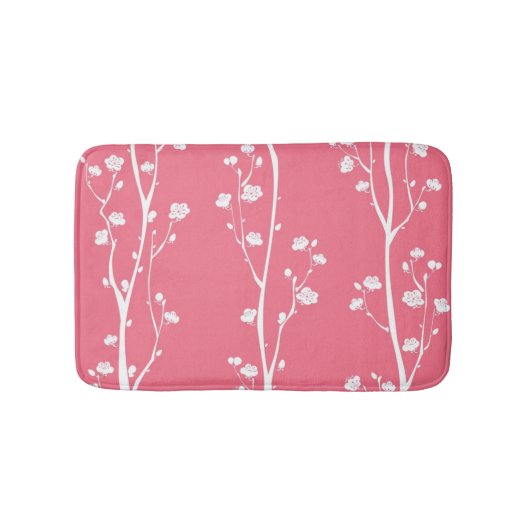 Tapis De Bain Motif oriental de fleur de prune (Devant)