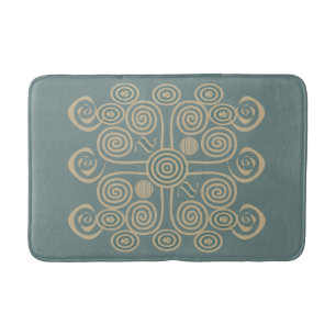 Tapis De Bain Motif ornemental afro élégant moderne abstrait