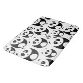 Tapis De Bain Motif Panda noir et blanc Kawaii (Angle)