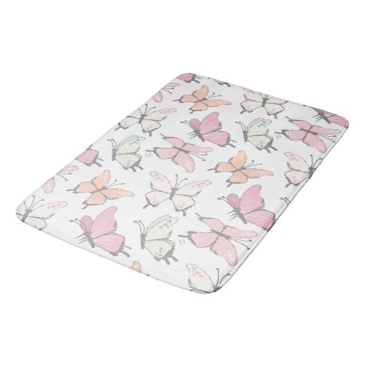 Tapis De Bain Motif papillon (Angle)