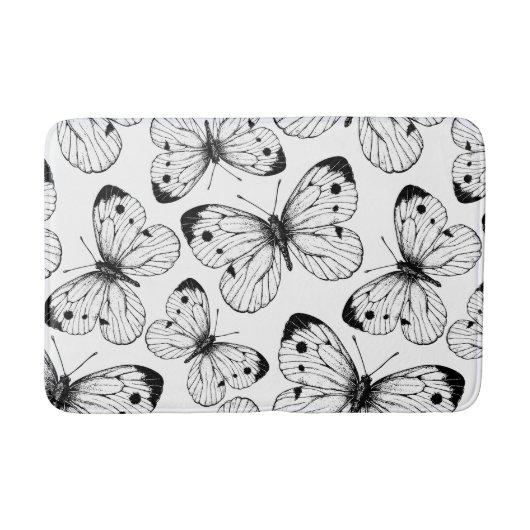 Tapis De Bain Motif papillon de choux (Devant)