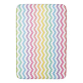 Tapis De Bain Motif Pastel Rainbow Chevron (devant Vertical)