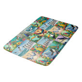 Tapis De Bain Motif patchwork d'oiseaux (Angle)