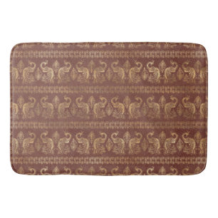 Tapis De Bain Motif Peacock Or Fancy