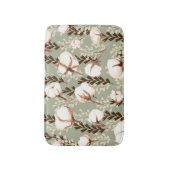 Tapis De Bain Motif Plante en coton vert (Devant (Vertical))