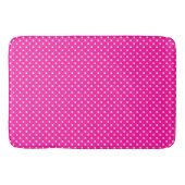 Tapis De Bain Motif Pointe de Carré Rose Candy Pink (Devant)