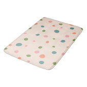 Tapis De Bain Motif pois moderne tendance adorable rose (Angle)