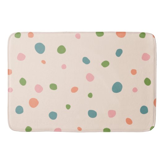 Tapis De Bain Motif pois moderne tendance adorable rose (Devant)